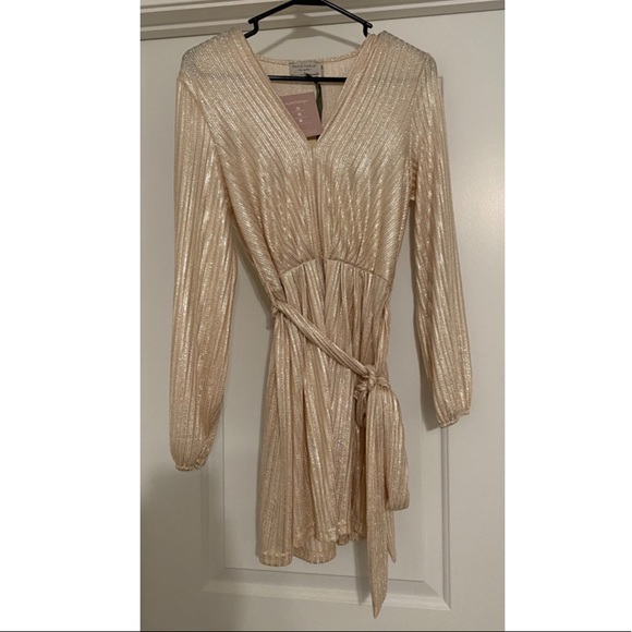 Metallic Gold Dress Small - Picture 1 of 4